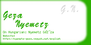 geza nyemetz business card